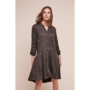 NEW Anthropologie Mariona Mini Shirt Dress by Holding Horses Sz 2 Long-Sleeve